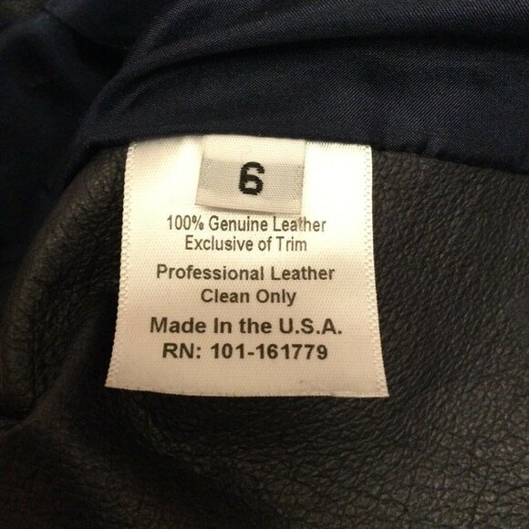 Illia Women’s black leather button up blazer jacket with front pockets size 6 - Picture 7 of 7